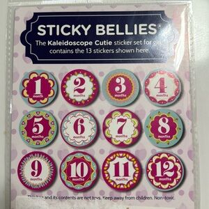 Sticky Bellies sticker set for girls